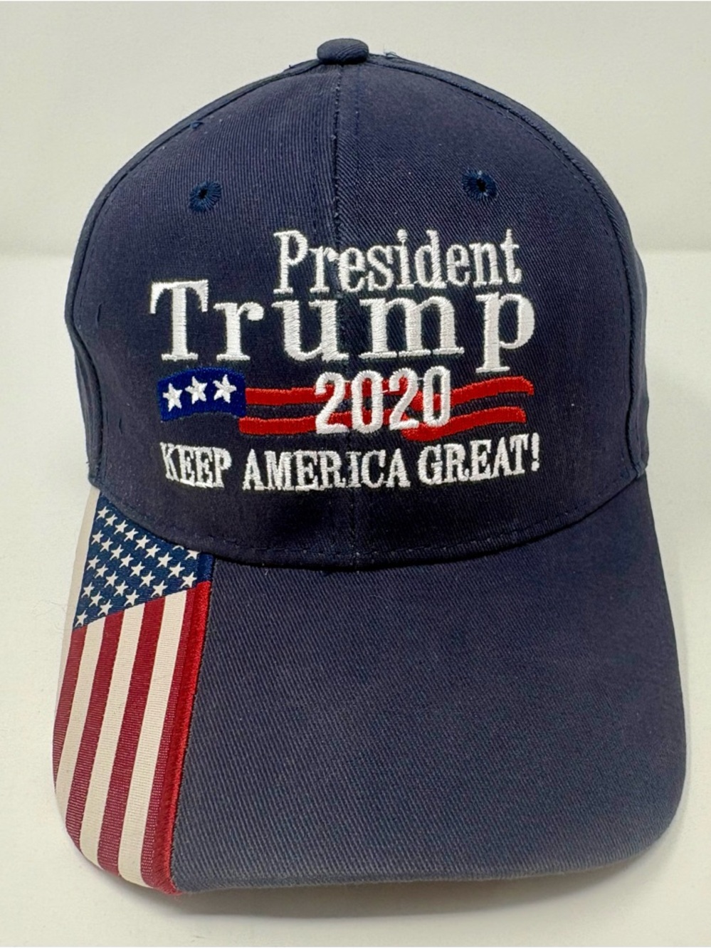Vintage President Trump 2020 Campaign Strapback Hat Keep America Great